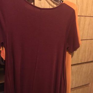 Maroon Tshirt dress